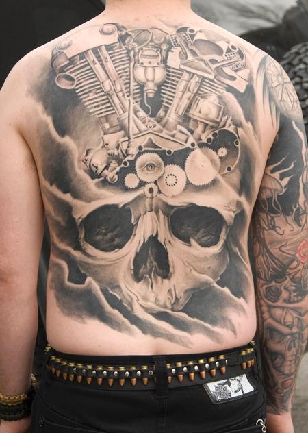 Oak Adams - Alans Knucklehead Back Tattoo